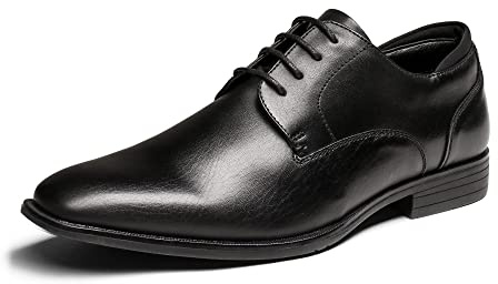 Bruno Marc Men's Dress Shoes, Classic Plain Toe Oxfords, Smooth Easy-to-Clean Upper, Soft Shock-Absorbent Insole, Flexible Rubber Outsole, Office & Wedding, Size 10.5,Black,SBOX221M