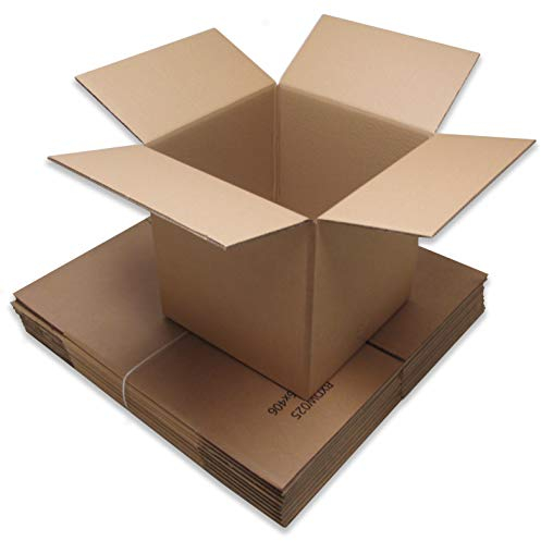 15x Strong Double Wall Postal Moving Cardboard Boxes 34cm x 34cm x 34cm (13inch Cubed) Heavy Duty
