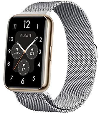 Metall Armband Kompatibel mit Huawei Watch Fit 2/ Huawei Watch Fit Armband Ersatz mit Magnetische Für Herren Damen Uhrenarmband Für Huawei Watch Fit 2/ Watch Fit