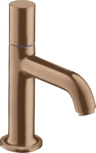 hansgrohe AXOR Uno 70 válvula estacionaria sin desagüe, conexión de agua fría, proyección 100mm, 38130310, Color: Brushed Red Gold