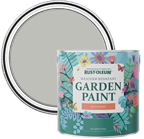Rust-Oleum Grey Mould-Resistant Garden Paint In Satin Finish - Flint 2.5L