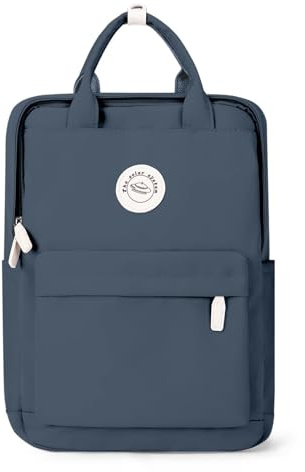 HYC00 Mochilas Escolares Mochila Mujer, Mochila Impermeable Portatil 14 Pulgadas,Casual Bolsos Niña Niño Backpack Adolescente para Universidad Mochila Ligera Mochila de Viaje,Azul Oscuro