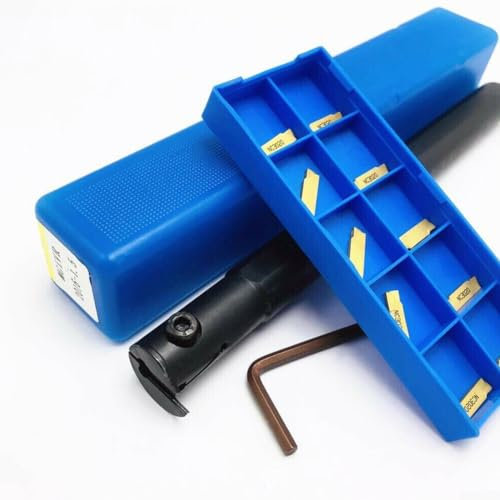 DAZZLEEX Il tornio ha tagliato il supporto dello strumento di separazione della scanalatura con gli inserti del carburo 10Pcs e la chiave per la semilavorazione