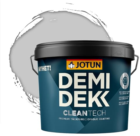 Jotun - Peinture Bois, Lasure Opaque pour Extérieur et Intérieur Satinée - DEMI DEKK CLEAN TECH - RAL 7047 - Télégris 4-3L