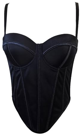 Woboren Damen Korsett Bustier BH Dessous Tank Top Crop Top Corsage Schlanke Weste With Detachable Strap