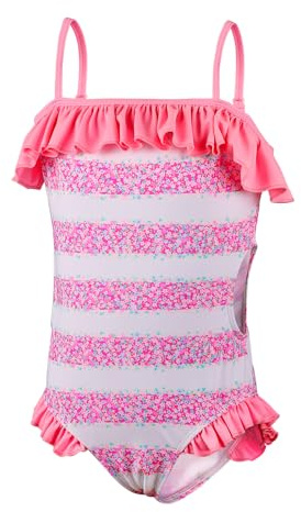TIZAX Maillot de Bain Une pièce pour Fille UPF 50+ Maillot de Bain d'été à séchage Rapide Vêtements de Plage Piscine pour 4 à 12 Ans, Rose, 6 Ans