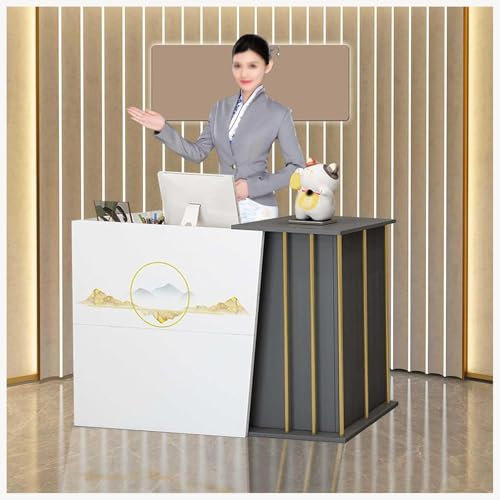 Empfangstheke Rezeption Friseur, Empfangstheke Einfach moderner Supermarkt Convenience Store Hotel Small Bar Beauty Salon Bekleidungsgeschäft Kassierer Rezepti(Size:100x40x90cm,Color:Warmweiß)