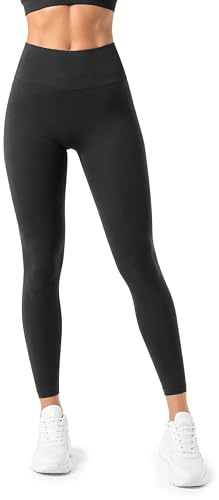 Risalti Leggings Donna Pancia Piatta - Leggins Lungo Vita Alta, Abbigliamento Donna in Microfibra Senza Cuciture - Made in Italy