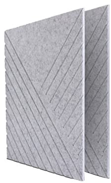 High Density Acoustic Foam Panels for Theater and Recording Studio 10 Pack Square Soundproof Wall Panels with Self Adhesive Felt Large Size 50X50X0. Perfect for Soundproofing and Improving A