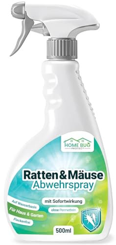Ratten & Mäuse Abwehrspray 500ml - Rattengift/Mäusegift Alternative aus Zitronenukalytpus zum Ratten & Mäuse vertreiben - Mäuseabwehr & Rattenabwehr für Haus & Garten