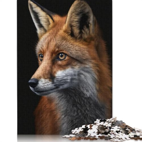 Rotfuchs-Porträt-Puzzle für Erwachsene, 520 Teile, anspruchsvolle Familienspiele, Denksportaufgaben für Kinder ab 12 Jahren, 520 Teile (52 x 38 cm)