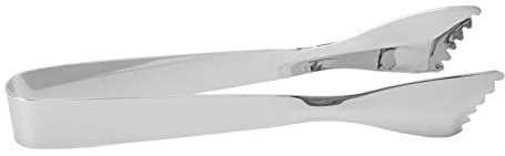 Holigie Ice Tongs Food Grado espesado El acero inoxidable evita deslizamiento de pinzas de alimentos de azúcar para la barra de cocina en el hogar (Espejo)