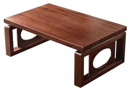 Table basse portable en bois massif de noyer, table basse portable (50 x 40 x 30 cm), design rustique moderne, mobilier de salon polyvalent, décoration d'intérieur élégante