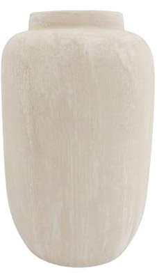 Bodenvase Avion 30cm - bauchig, Creme grau, Keramik, Ø20cm CreaFlor Home