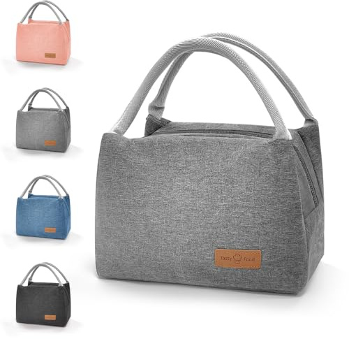 Lunchtasche,Kühltasche Klein,Isolierte Lunch Tasche mit Alu-Innenfutter | TAIVIN Lunch Bag für Schule,Büro,Picknick & Kurzreisen (Grau,S)