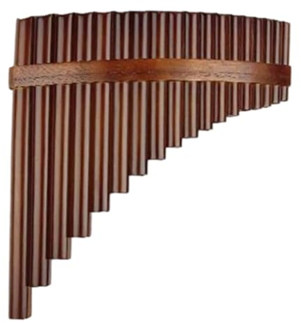 Professionelle Panflöten Panflöte Braun F Taste Windwood Musikinstrument(Right)