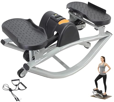 Rock Stepper Máquina de Ejercicio Lateral,Ejercicio para Piernas, Glúteos y Abdominales | Steppers Compactos Con Movimiento Lateral - para Hogar, Apartamento, Oficina, Gimnasio, Abdominales, Glúteos y