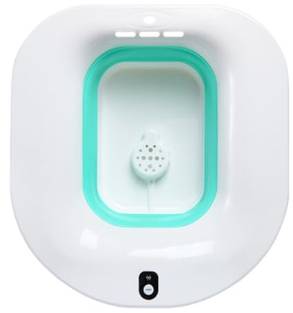 UKCOCO Elektrisches Sitzbad Faltbar für Toilette Sitzbad Wc Sitz aus Hitzebeständigem Material mit Überlaufschutz Hygienisch für Wochenbettpflege und Patienten
