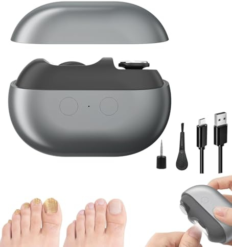 Elektrische Nagelknipser – 2026 Smart Nagelknipser Für Senioren, Elektrischer Nagelknipser Mit Led-Licht, Schmerzloser Zehennagelschneider Für Dicke Nägel, Arthritis, Sehbehinderung (Grau)