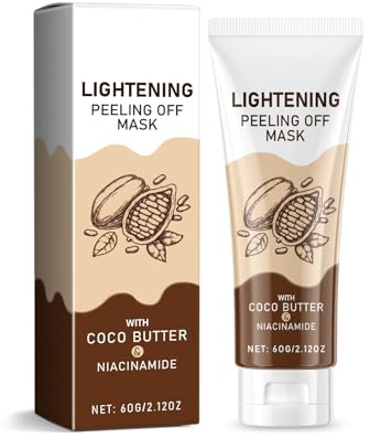 Peel-Off Face Mask with Niacinamide & Cocoa Seed Butter, Chocolate Tinted Formula for All Skin Types, 2.12 Oz