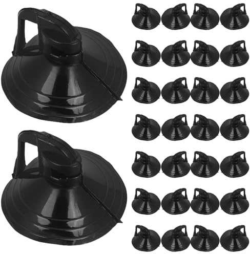 OUNONA 100 Ventosas Transparentes de Pvc para Ventanas de Coche, Parasol Succión Fuerte de 38 Mm, Ganchos de Ventosa para Vidrio, Paquete de 100 Unidades para Cocina, Baño y Oficina