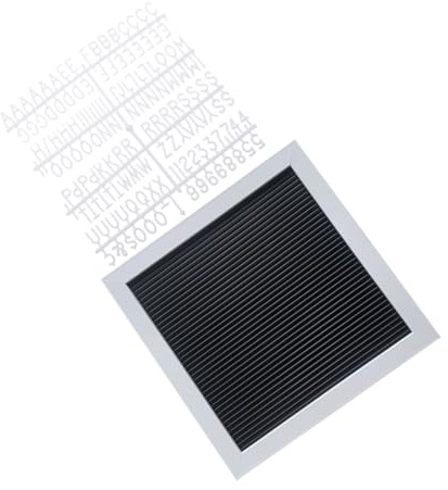ROMISBABA Buchstabentafel Vielseitig Einsetzbar mit Abnehmbaren Buchstaben Schwarze Pp Buchstaben Nachrichtentafel für Frühe und Dekoration