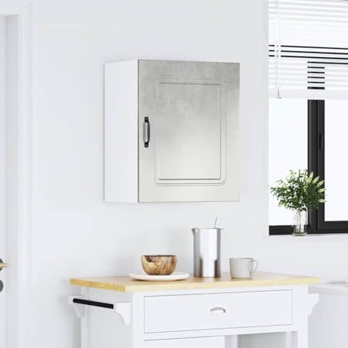 sephironlbb köksväggskåp Kalmar betonggrå trä 50 x 31 x 60 cm med dörrar förvaringsutrymme för kök vardagsrum och matsal mångsidigt förvaringsskåp