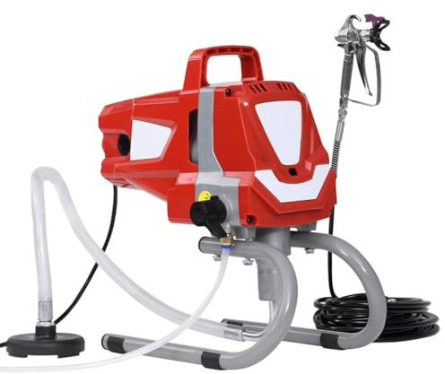 vidaXL Farbsprühsystem Hochdruck Airless Farbsprühgerät Farbspritzgerät Spritzgerät Lackiergerät Sprühgerät Spritzpistole 1010W 1,5L/min