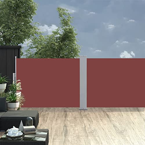 INLIFE Toldo lateral extensible marrón 120 x 1000 cm