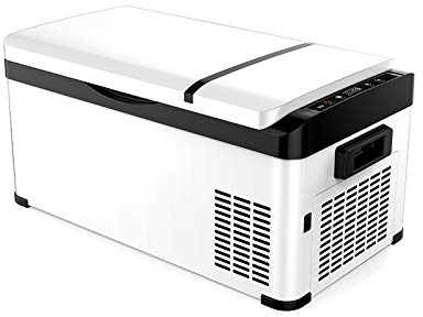 DieffematicBX Mini Frigo Car Accueil Double Usage Réfrigération Mini-congélateur 12V / 24V, Voiture Réfrigérateur compresseur de réfrigération/congélation