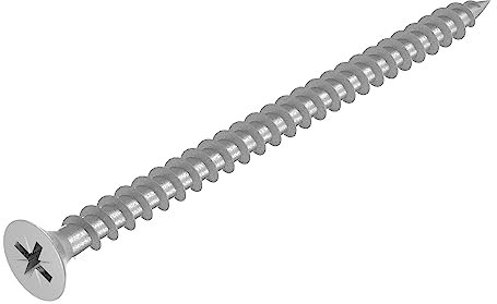SECCARO Tornillo para madera aglomerada, 5 x 90 mm, acero inoxidable, V2A, VA A2, rosca completa, 100 unidades