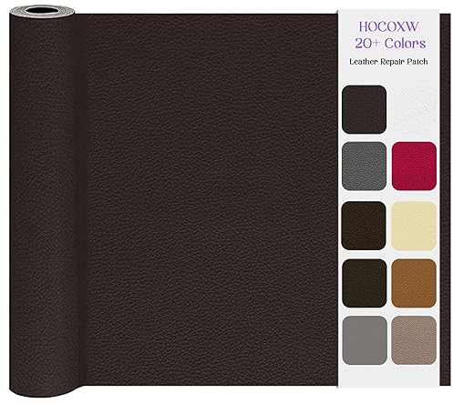 HOCOXW Pelle Adesiva per Riparazioni 160x40cm, Patch di Riparazione in Pelle, Ecopelle Adesiva per Divani, Patch PU Pelle Adesiva per Divano, Sedile Auto, Mobili, Borsa in Pelle, Tappezzeria(Nero)
