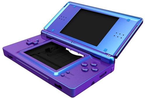 eXtremeRate Full Gehäuse Case für Nintendo DS Lite NDSL, DIY-Ersatz Voll Hülle&Knöpfen&Screen Protector Shell Zubehör für Nintendo DS Lite Handheld Spielekonsole(Lila Blau)–KEIN Console