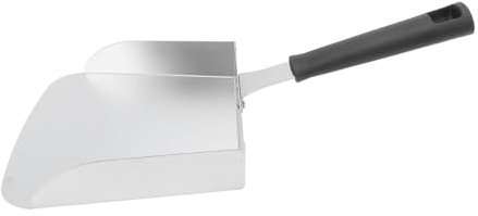 Große Grillschaufel, Edelstahl-Grillgerät mit Ergonomischem Griff, Weithalsige Lebensmittelschaufel, Burgerspatel Zum Braten, Kochen und Bewegen von Lebensmitteln