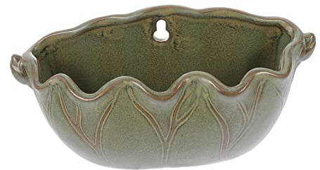 Milisten Hanging Flowerpot Wall Hanging Ceramic Planter Large Opening for Air Plants Lightweight and Washable Decor