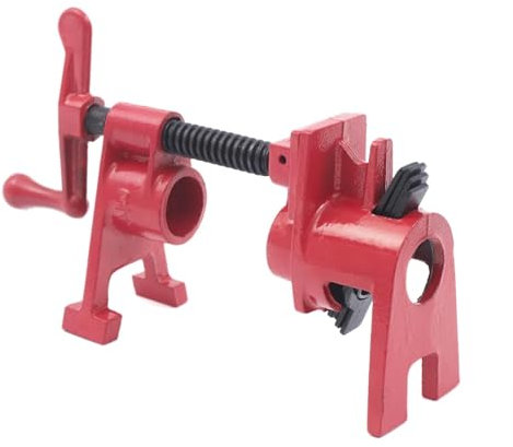 GCYEIDMA Serre-Joint en Tube pour Bois Jeu de Colliers de Serrage for tuyaux de Collage du Bois, 3/4 Pouces, Robustes, Pro, avec Large Base for Le Travail du Bois, Kit en Fonte