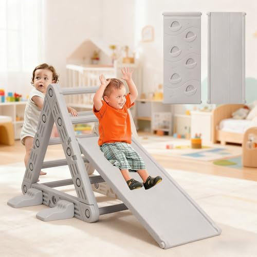Indoor Climbing Frame for Toddlers, Climbing Frame with Ramp Slide,Montessori Kids Climbing Toys, Indoor Playground Play Gym Gift for Children