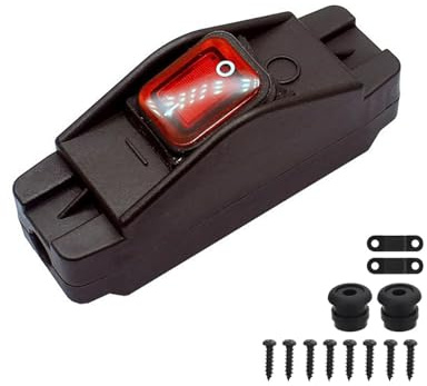 Leloco IP66 Garten Schalter Wasserdicht Kabelschalter, 16A 250V Wasserdichter Schalter für Den Außenbereich Schalter Kabelschalter Schnurschalter, Außeneinsatz Wasserdicht Schalter