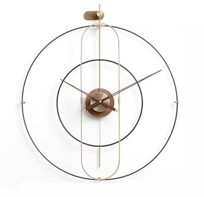 Silenzioso Orologio da Muro Grande orologio da parete industriale minimalista decorativo orologio studio casa fattoria ufficio 80 cm (nero) Orologio da parete