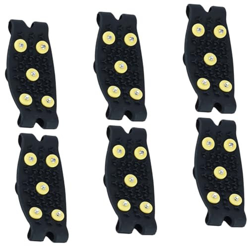 FOMIYES 2 Series Crampones Antideslizantes Cubrezapatos Clavos para Zapatos Pinzas para Nieve Tacos para Botas Agarraderas para Zapatos Clavos para Nieve Clavos para 3 Pares*2