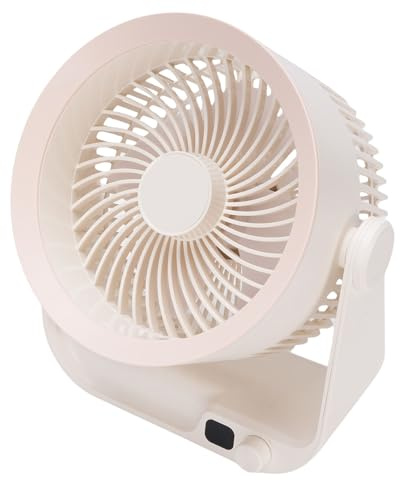 Asixxsix Umluftventilator, wiederaufladbarer 4000-mAh-Akku-Tischventilator, 3D-Surround-Luftstrom-Tischventilator für Schlafzimmer, Zuhause und Büro, leicht