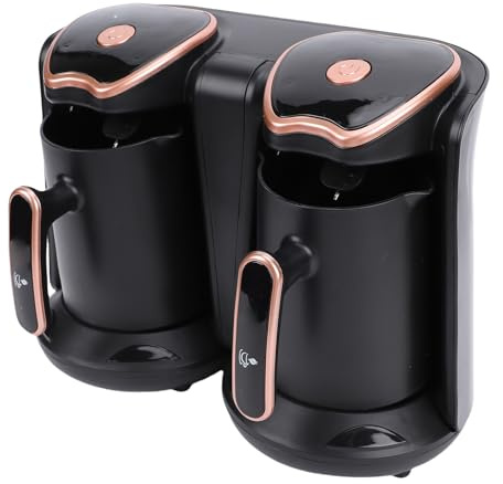 Luocute Cafetière Turque électrique 1200 W avec Double Compartiment pour Préparer 2 Tasses Simultanément