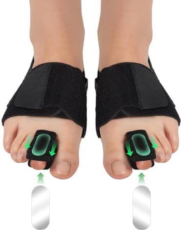 HEUIOP 4 Pcs Hammer Toe Straightener for Bent Toes with Arch Support Pads Adjustable Splint for Curled Broken Toe Support Pain Relief Reusable Avoid Secondary Trauma Men and Women
