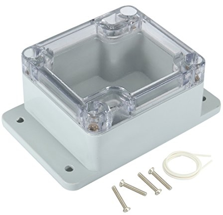 sourcingmap 2.5x2.3x1.4(63mmx58mmx35mm) ABS Junction Box Universal Project Enclosure W PC Transparent Cover