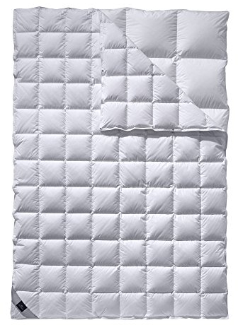 billerbeck Daunendecke | Nena | 155 x 220 cm | 100% Daunen | Optimale Wärme- und Feuchtigkeitsregulierung | Hausstauballergiker geeignet | 4 Jahreszeiten