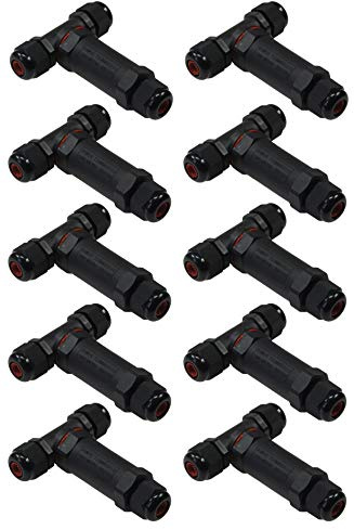 Kabelverbinder Wasserdicht 3-polig Y-Adapter IP68 für Kabel Ø 8-11mm | Kabelmuffe, für sichere Kabelverbindungen im Aussenbereich, 10 Stück