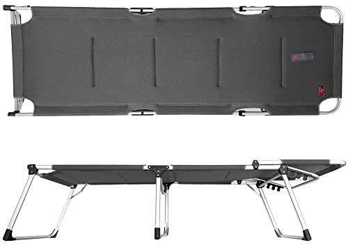 Sonnenliege XXL Soft-Touch Gewebe | Dreibeinliege 215 x 70 x50 cm - extra große & hoche Sonnenliege für Garten, Balkon & Terrasse - robustes & klappbares Aluminiumgestell bis 130kg in Anthrazit