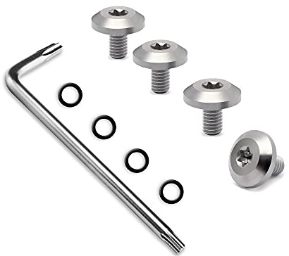Guuun Grip Screws for Beretta 92, 4 O Rings, T10 Torx Key, 4 Stainless Steel Screws Fancy Beretta 92 Screws Silver