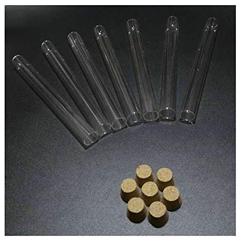 PYouo-große Reagenzgläser, 100pcs / Lot Klarglas Reagenzglas, 15x150mm, Rundboden, mit Korken for Test, Hochwertige Materialien