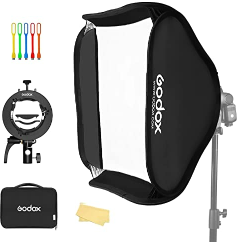 GODOX S2 80x80cm 32 *32 Faltbare Universal Softbox Kit Bowen Mount S-Type Bracket für Godox V1 AD400Pro AD200Pro AD200 V860II TT685 TT600 TT350 Flash Speedlite Fotostudio Portait Fotografie
